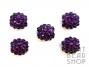 Royal Purple (Silver Backed) Resin Pave Rhinestone Beads - 12mm